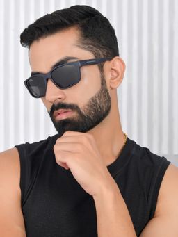 ROYAL SON - Sports Black Cycling Uv Protection Polarized Goggles for Men- Chi00161-C4 (42)