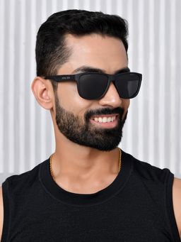 ROYAL SON - Sports Black Cricket Cooling Polarized Sunglasses for Men- Chi00173-C1 (44)