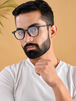 ROYAL SON - Full Rim Black Computer Blue Light Blocking Specs Frames for Men Women- SF0058-C1 (47)
