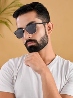 ROYAL SON - Square Grey UV Protection Polarized Sunglasses for Men & Women - CHI00175-C2