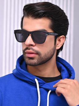 ROYAL SON - Black Polarized Sunglasses for Unisex