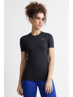 Reebok - Women Black Round Neck T-Shirt
