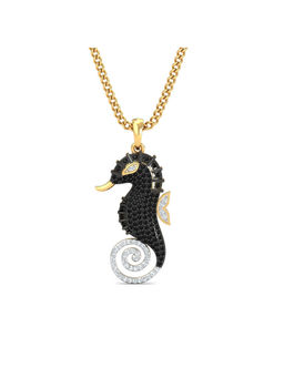KuberBox - Quirky Seahorse Pendant 14K Gold