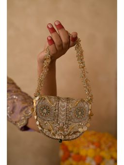 DOUX AMOUR - Rangrez Gold Mini Flapover Clutch