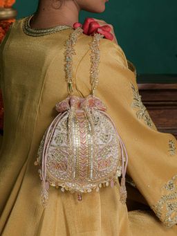 DOUX AMOUR - Ruhani Blush Pink Potli Bag