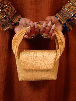 DOUX AMOUR - Phoebe Gold Grab Clutches