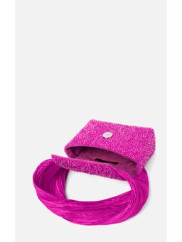DOUX AMOUR - Phoebe Hot Pink Grab Clutches