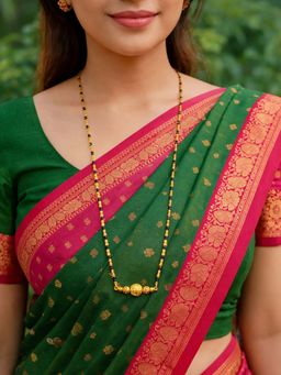 Digital Dress Room - Gold Black Beaded Mangalsutra