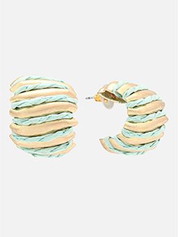 Beatnik - Blue Gold Plated Hoop Earrings