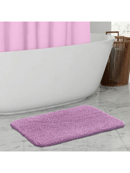 OBSESSIONS - Polyester Solid Bath Mat (L)60 X (W)40 cm Purple