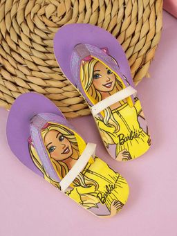 Kidsville - Official Barbie Printed Flipflops with Strap for Girls