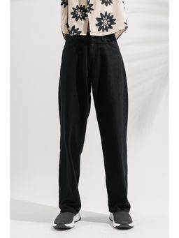 FREAKINS - Men Black Straight Leg Jeans