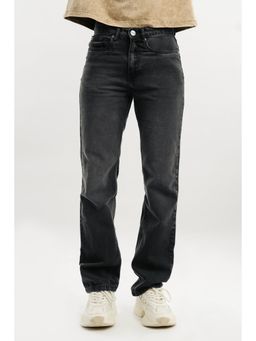 FREAKINS - Men Dark Charcoal Straight Jeans