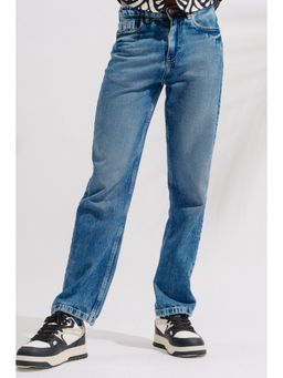 FREAKINS - Men Classic Blue Straight Jeans