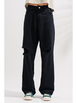 FREAKINS - Men Classic Distressed Straight Jeans