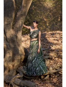 Nirmooha - Tribal Royal Embellished Blouse and Lehenga (Set of 2)