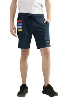 United Colors of Benetton - Men Navy Blue Printed Regular Fit Shorts