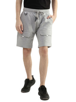 United Colors of Benetton - Men Grey Solid Regular Fit Shorts