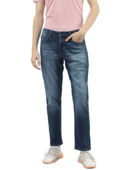 United Colors of Benetton - Men Navy Blue Solid Slim Straight Jeans