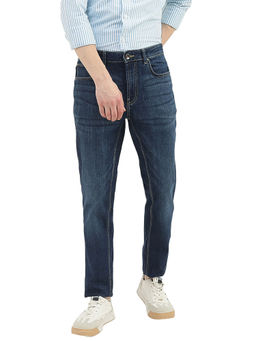 United Colors of Benetton - Men Navy Blue Solid Skinny Fit Jeans