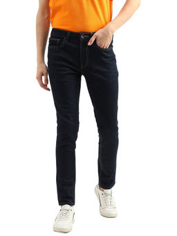 United Colors of Benetton - Men Navy Blue Solid Skinny Fit Jeans