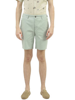 United Colors of Benetton - Men Green Solid Slim Fit Shorts