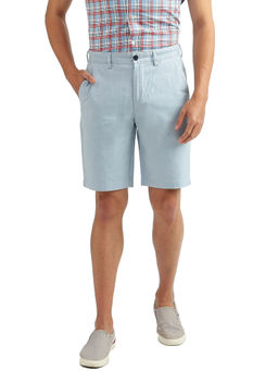 United Colors of Benetton - Men Blue Solid Slim Fit Shorts