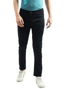 United Colors of Benetton - Men Navy Blue Solid Carrot Fit Jeans