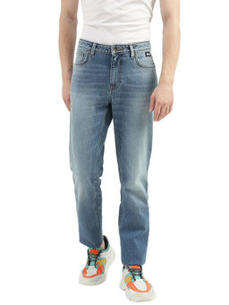 United Colors of Benetton - Men Blue Solid Slim Straight Jeans