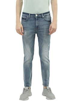 United Colors of Benetton - Men Blue Solid Low Crotch Jeans