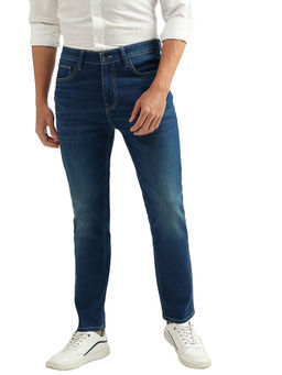 United Colors of Benetton - Men Navy Blue Solid Low Crotch Jeans