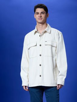 Pepe Jeans - White Cargo Pocket Full Sleeved Shirt