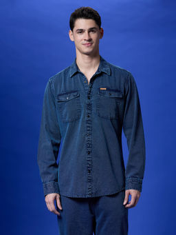 Pepe Jeans - Blue Full Sleeved Shirt