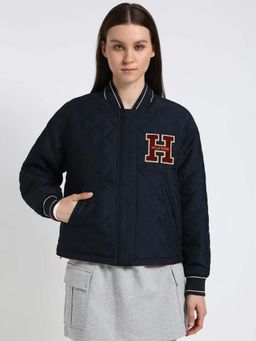 Tommy Hilfiger - Navy Blue Typography Regular Fit Jacket