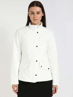 Tommy Hilfiger - White Solid Regular Fit Jacket