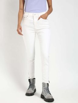 Tommy Hilfiger - White Solid Skinny Fit Jeans