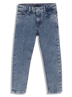 Tommy Hilfiger - Blue Solid Straight Fit Jeans