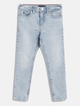 Tommy Hilfiger - Blue Solid Regular Fit Jeans