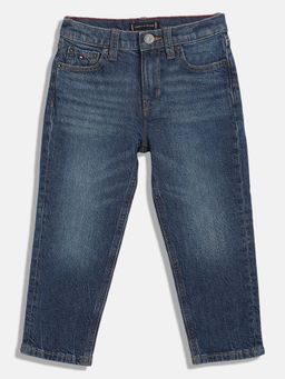 Tommy Hilfiger - Blue Solid Relaxed Fit Jeans