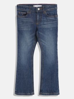 Tommy Hilfiger - Blue Solid Flared Fit Jeans