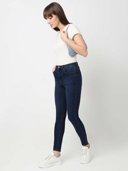Spykar - Blue Solid Skinny Fit Jeans