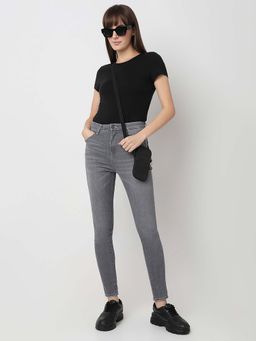 Spykar - Grey Solid Skinny Fit Jeans