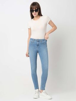 Spykar - Blue Solid Skinny Fit Jeans