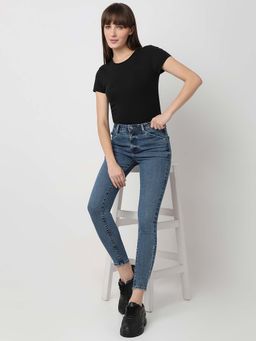 Spykar - Blue Solid Skinny Fit Jeans