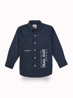 Gini & Jony - Navy Blue Typography Shirt