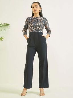 Luyk - Black Animal Print Jumpsuit