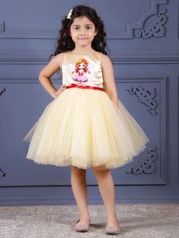 Toy Balloon Kids - Gold Printed Dress