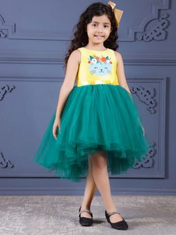 Toy Balloon Kids - Green Printed Dress