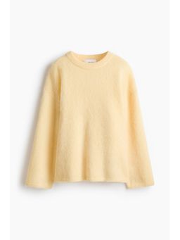 H&M - Women Yellow Oversized Mohair-Blend Jumper