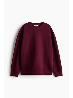 H&M - Women Maroon Oversized Sweatshirt